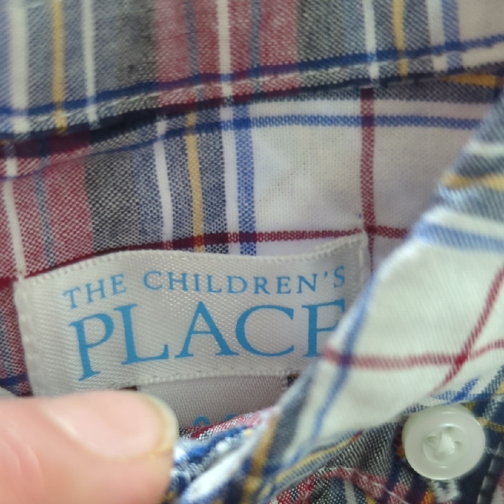Baby Boy Plaid Button-Down Shirt | 0–3 Months | Red, Blue, White & Black - Picture 2 of 16